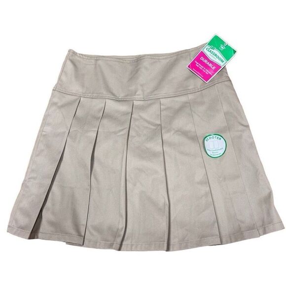Classroom Uniforms Girls Kid Khaki Pleated School Uniform Skirts Size 7/8 NWT - Picture 1 of 4
